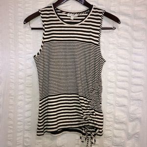 Joie Linen Blend Striped Tank Top